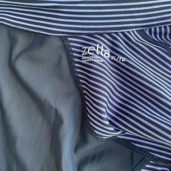 Zella Heathered Turquoise Blue Striped Zip Up Workout Jacket XL - Picture 9 of 12